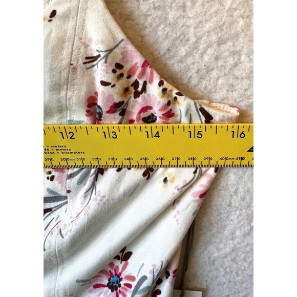 Nine Britton Leslie Dress Women's Small Ivory‎ Floral Fit Flare Sleeveless Soft - Picture 12 of 13